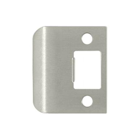 DENDESIGNS 2 in. Overall Extended Lip Strike Plate, Satin Nickel - Solid DE134491